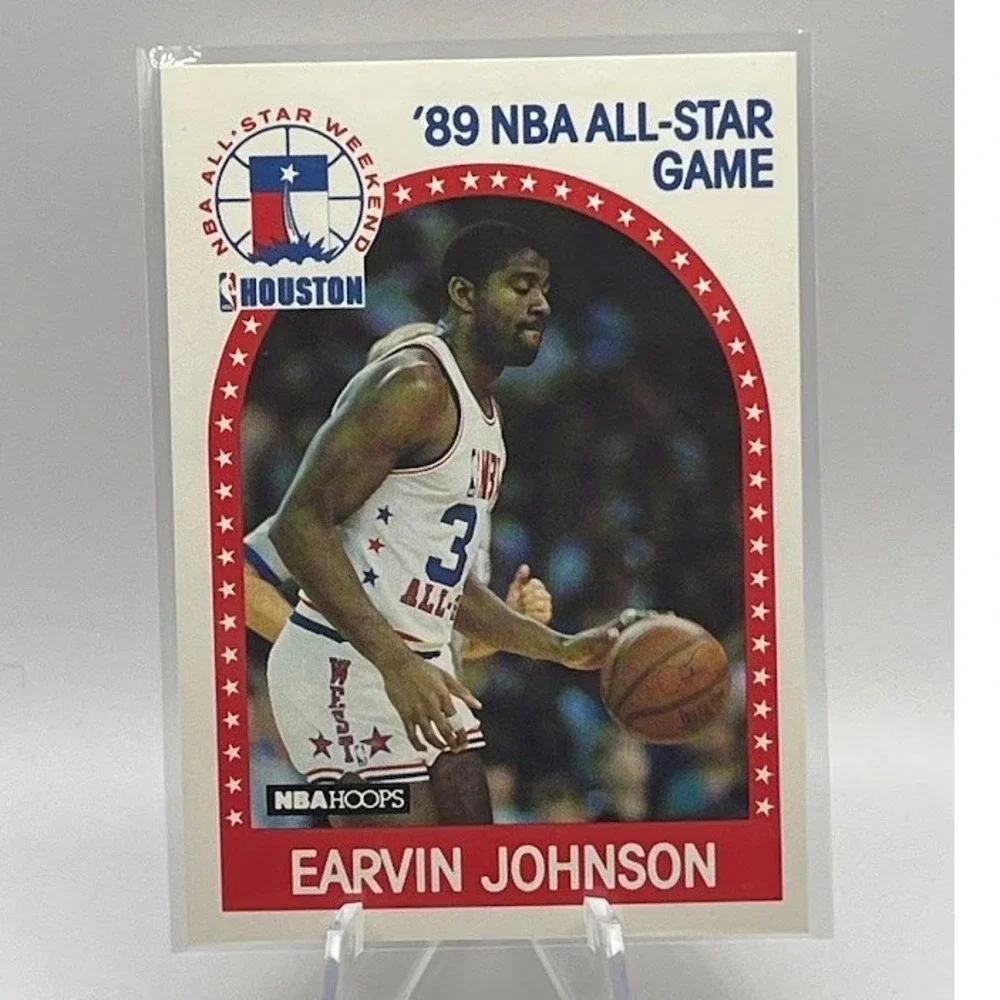 Magic Johnson 1989 NBA Hoops 166 NBA Los Angeles Lakers Basketball Card
